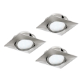 Eglo - Set of 3 LED recessed downlights PINEDA LED/4.9W/230V