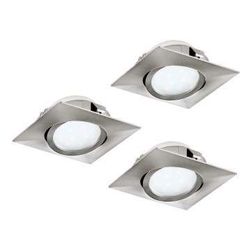 Eglo - Set of 3 LED recessed downlights PINEDA LED/4.9W/230V