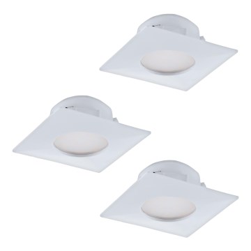 Eglo - Set of 3 LED recessed downlights PINEDA LED/6W/230V