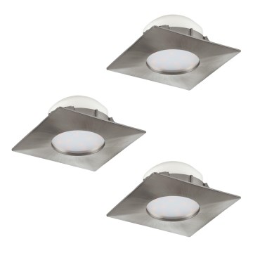 Eglo - Set of 3 LED recessed downlights PINEDA LED/6W/230V