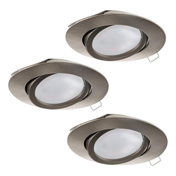 Eglo - Set of 3 LED Recessed Downlights TEDO 1xGU10-LED/5W/230V