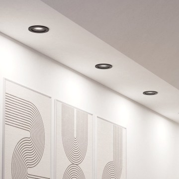 Eglo - Set of 3 LED RGBW dimmable recessed downlights LED/4,7W/230V 2700-6500K black