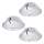 Eglo - Set of 3 PINEDA LED recessed downlights, 4.9W/230V