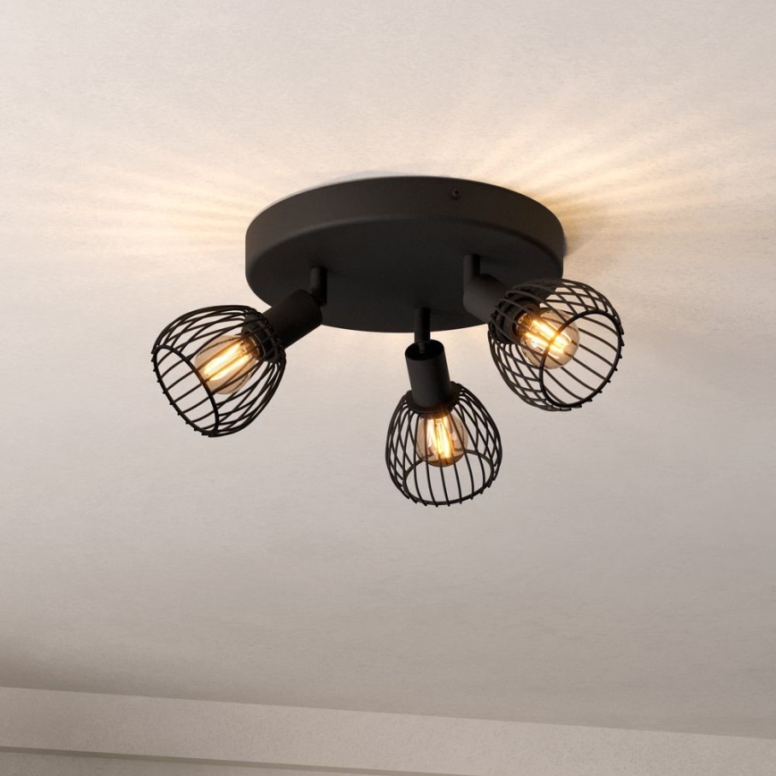 Eglo - Spotlight 3xE14/40W/230V black