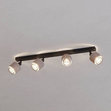 Eglo - Spotlight 4xE14/40W/230V black/beige