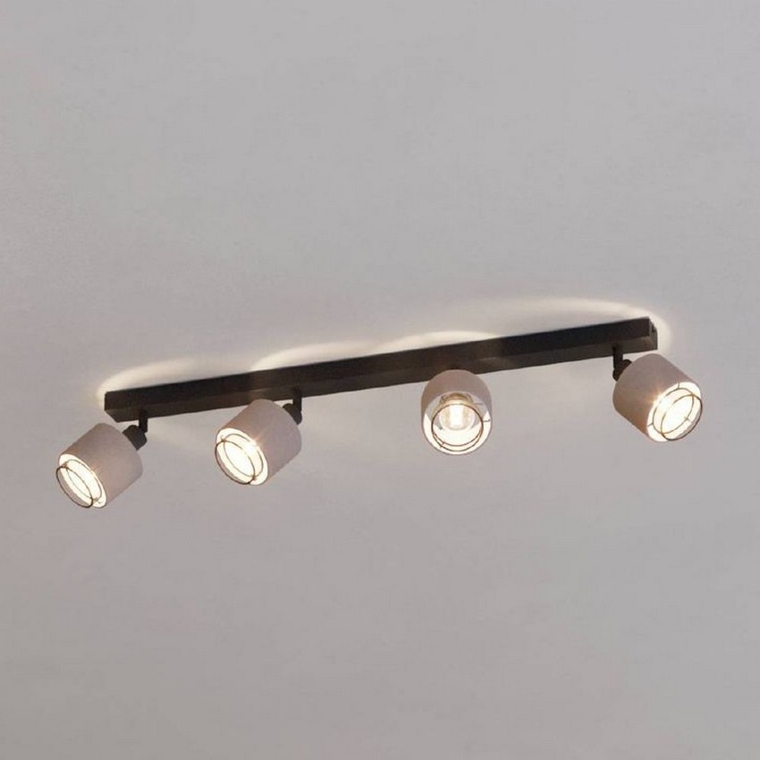 Eglo - Spotlight 4xE14/40W/230V black/beige