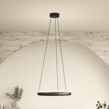 Eglo Stars of Light - LED Dimmable Pendant on Cable with Motion Sensor 2×LED/25W/230V 2200–6500K Ø 80 cm Brown