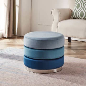 Eglo - Stool 42,5x50 cm blue/chrome