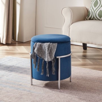 Eglo - Stool 46x41 cm blue/chrome