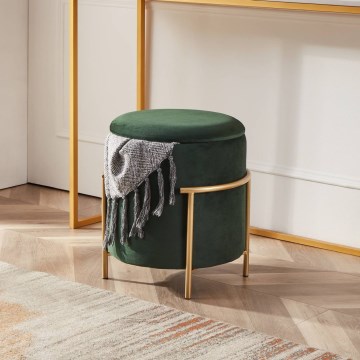 Eglo - Stool 46x41 cm green/gold
