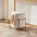 Eglo - Stool 46x41 cm white/gold