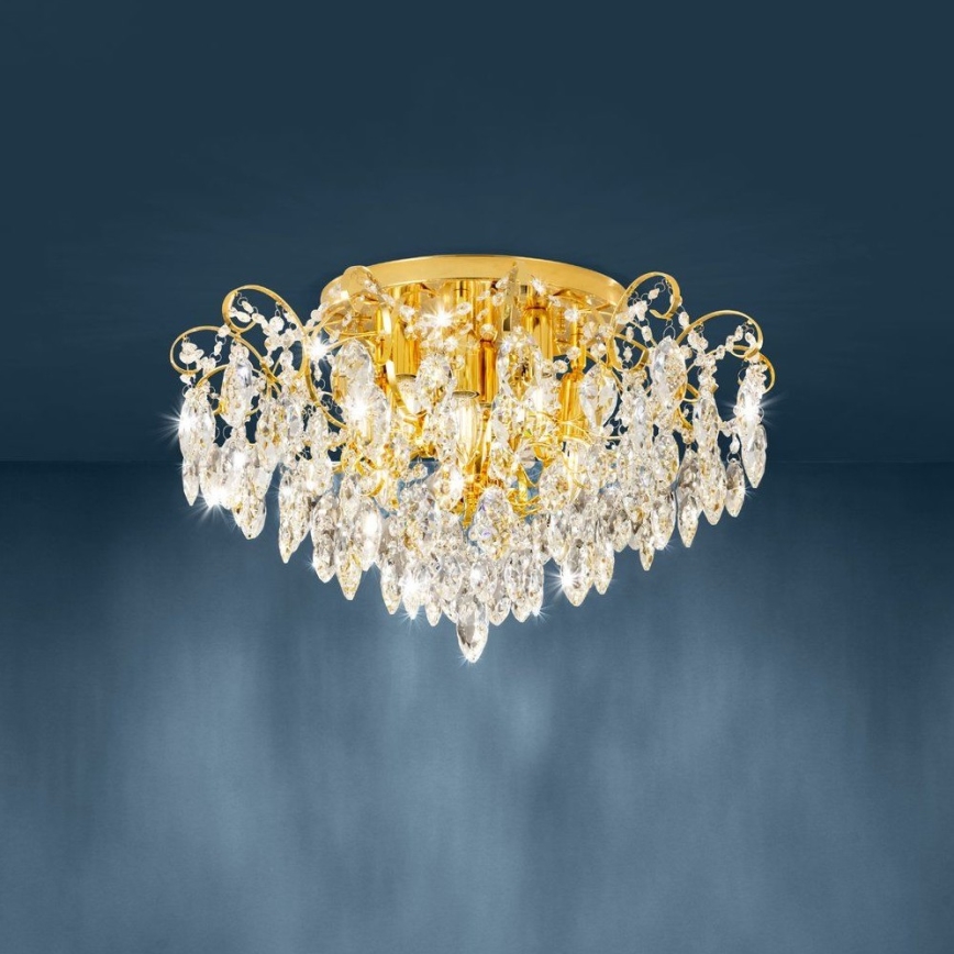 Eglo - Surface-mounted chandelier 6xE14/25W/230V golden