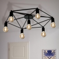 Eglo - Surface-mounted chandelier 7xE27/60W/230V black