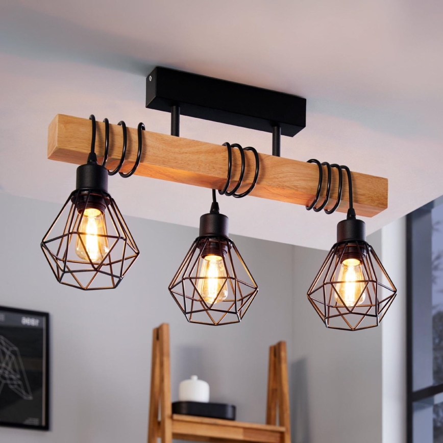 Eglo - Surface-mounted chandelier TOWNSHEND 3xE27/60W/230V - FSC certified