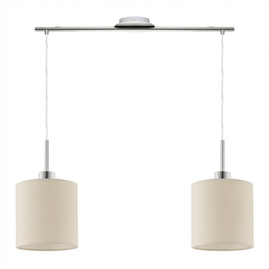 Eglo - TUNJA LED Cable Pendant 2xE27/60W/230V, Cream