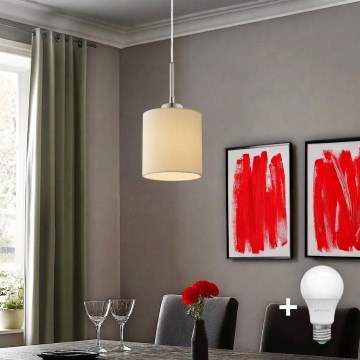 Eglo TUNJA LED cable pendant light, 1x E27/60W/230V, cream