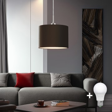 Eglo - TUNJA LED Pendant Light on Cable 1xE27/60W/230V, Brown