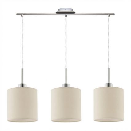 Eglo - TUNJA LED pendant on cable, 3 x E27 (max. 60 W), 230 V, cream