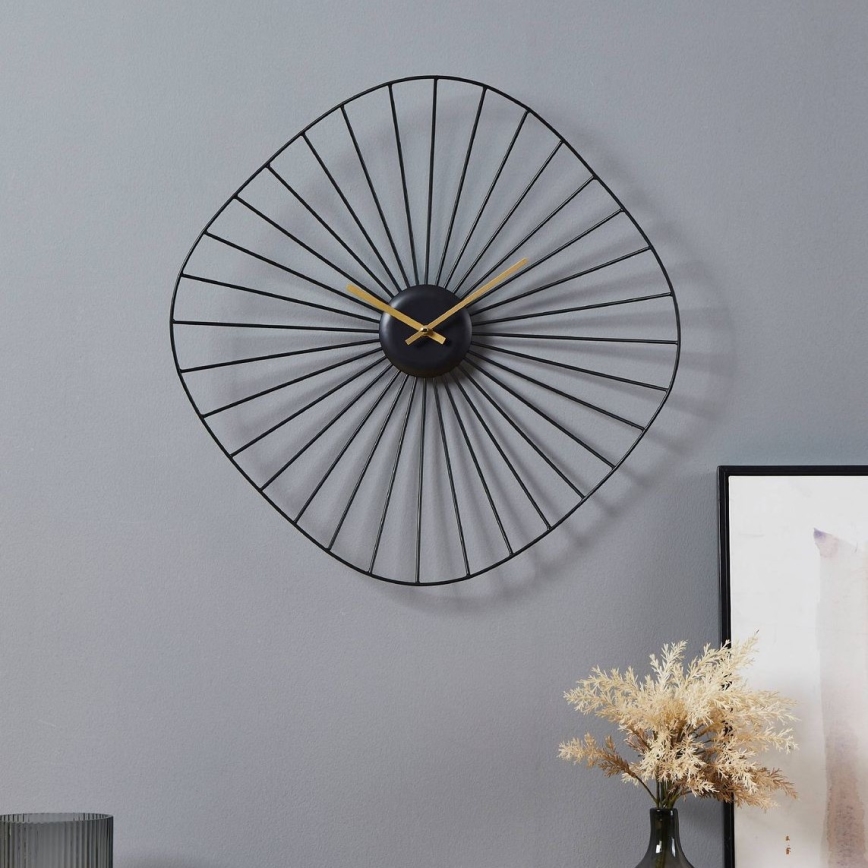 Eglo - Wall clock 1xAA 50x50 cm black