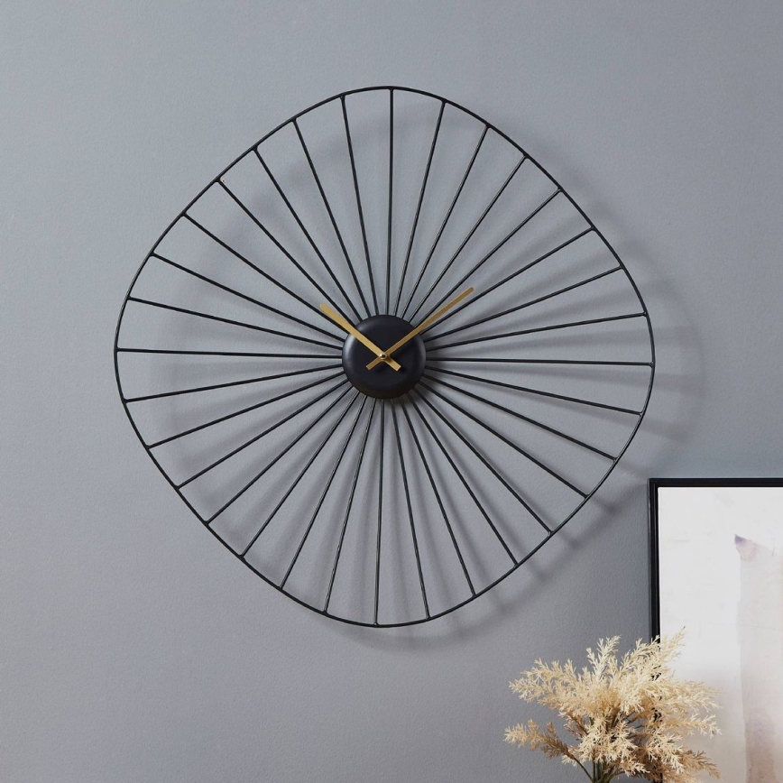 Eglo - Wall clock 1xAA 60x60 cm black