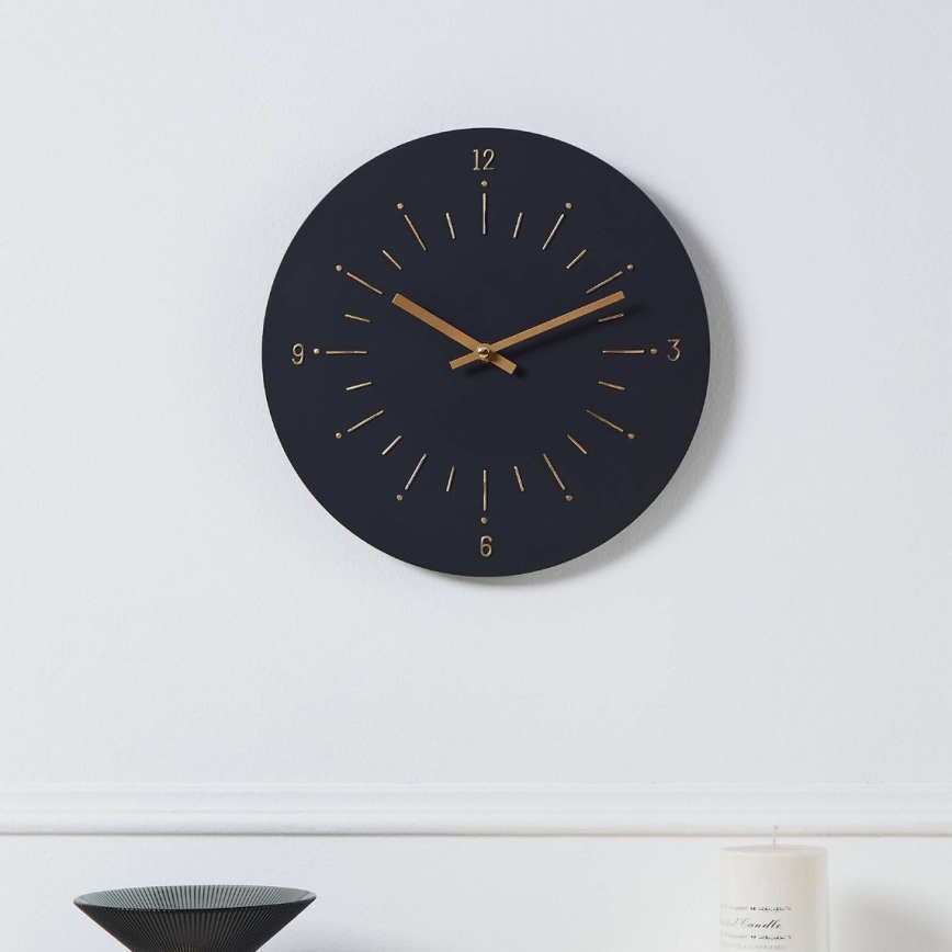 Eglo - Wall clock 1xAA d. 30 cm black