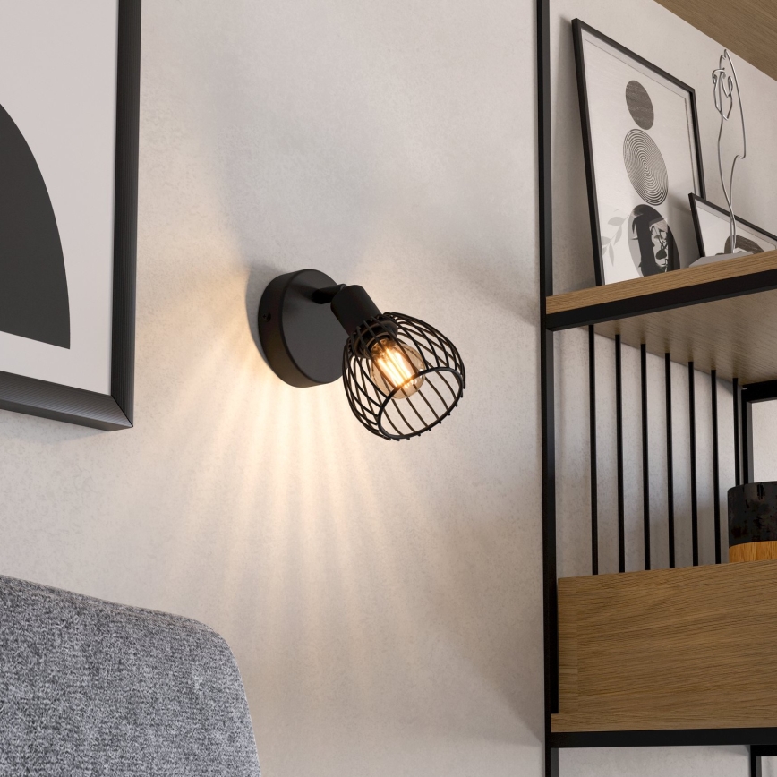 Eglo - Wall light 1xE14/40W/230V black
