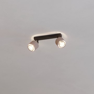 Eglo - Wall light 2xE14/40W/230V black/beige