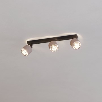Eglo - Wall light 3xE14/40W/230V black/beige