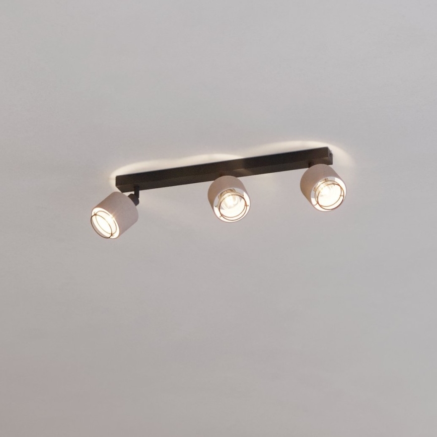 Eglo - Wall light 3xE14/40W/230V black/beige