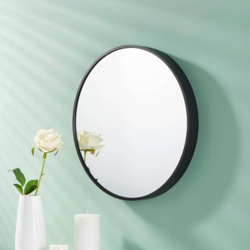 Eglo - Wall mirror d. 40 cm black