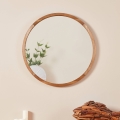 Eglo - Wall mirror d. 70 cm brown