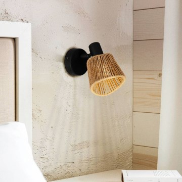 Eglo - Wall-mounted spotlight 1xE14/10W/230V black/beige