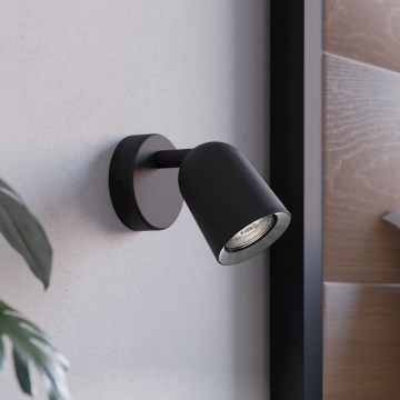 Eglo - Wall-mounted Spotlight 1xGU10/5W/230V, Black
