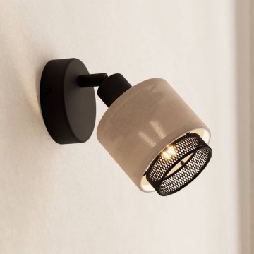 Eglo - Wall spotlight 1xE14/40W/230V black/beige