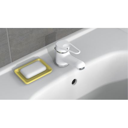 Eisl NI075SCR - SPEED Basin Mixer Tap, White/Polished Chrome