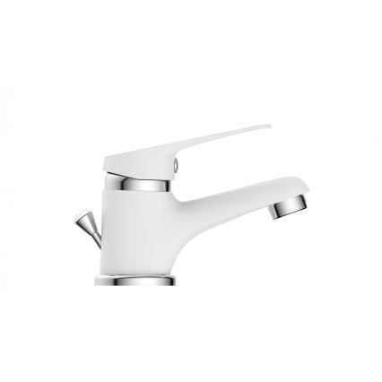 Eisl NI075SCR - SPEED Basin Mixer Tap, White/Polished Chrome