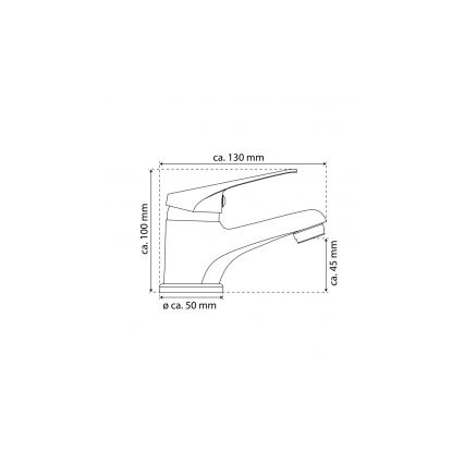 Eisl NI075SCR - SPEED Basin Mixer Tap, White/Polished Chrome
