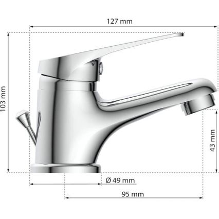 Eisl NI075SCR - Washbasin mixer SPEED polished chrome