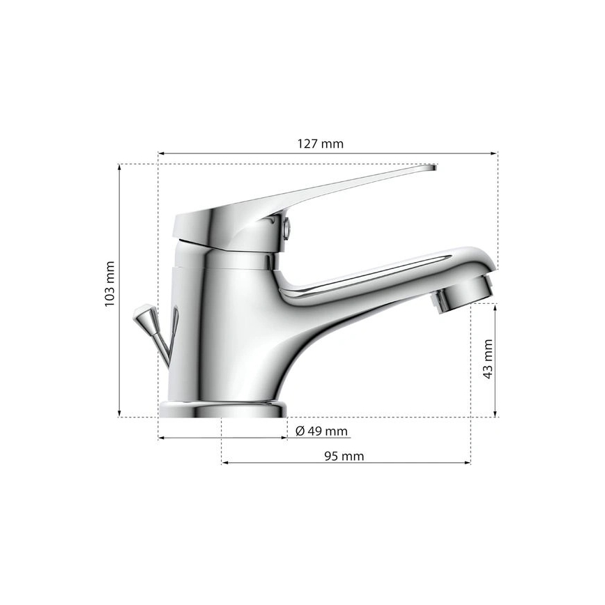 Eisl NI075SCR - Washbasin mixer SPEED polished chrome