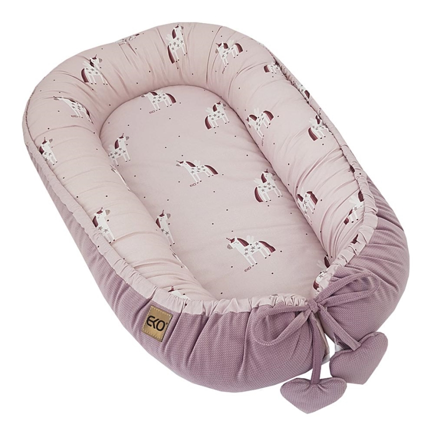 EKO - Cotton baby nest UNICORN 90x60 cm