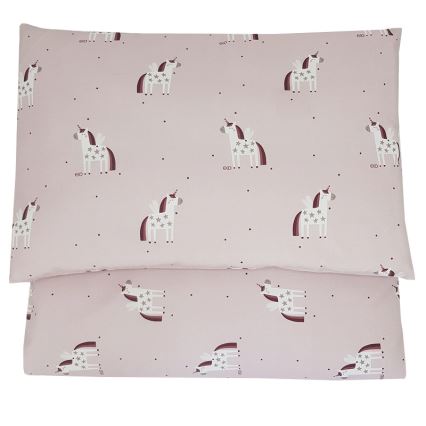 EKO - Cotton muslin bed linen for the crib UNICORN 2-piece