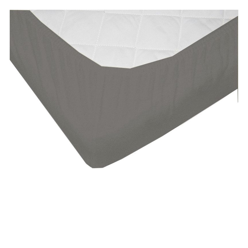 EKO - Waterproof sheet with an elastic band JERSEY 120x60 cm grey