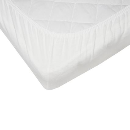 EKO - Waterproof sheet with an elastic band JERSEY 120x60 cm white