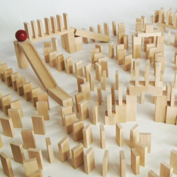 EkoToys - Wooden dominoes 830 pcs beech