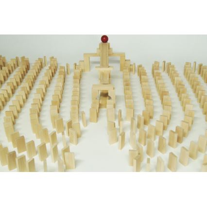EkoToys - Wooden dominoes 830 pcs beech