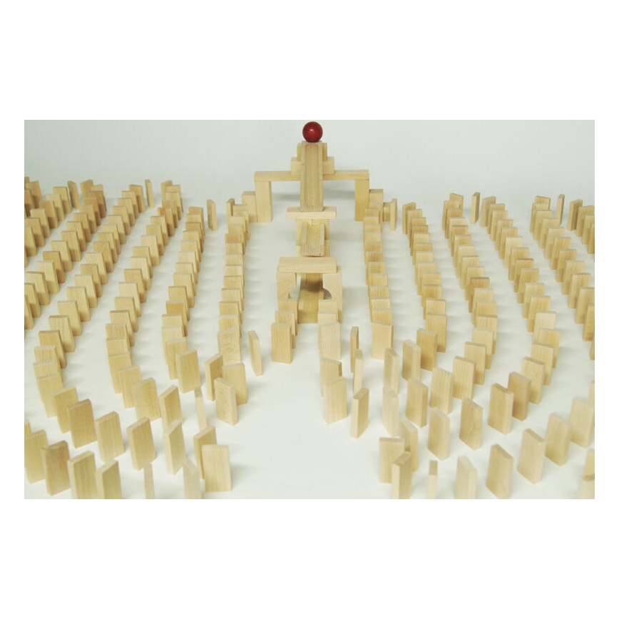 EkoToys - Wooden dominoes 830 pcs beech