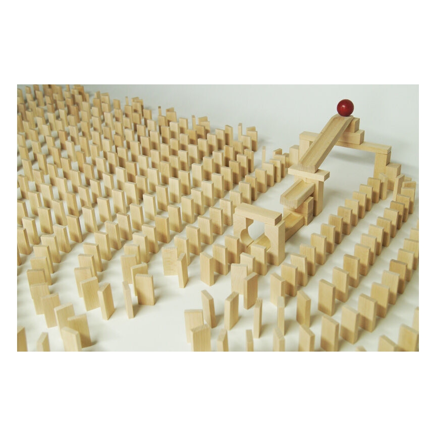 EkoToys - Wooden dominoes 830 pcs beech