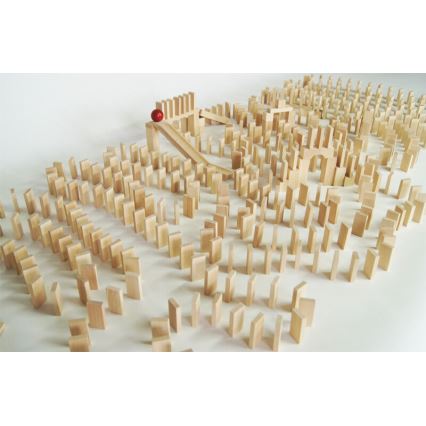 EkoToys - Wooden dominoes 830 pcs beech