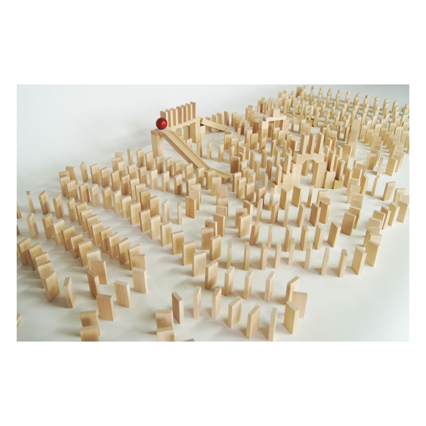 EkoToys - Wooden dominoes 830 pcs beech