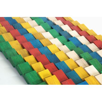 EkoToys - Wooden dominoes colorful 430 pcs